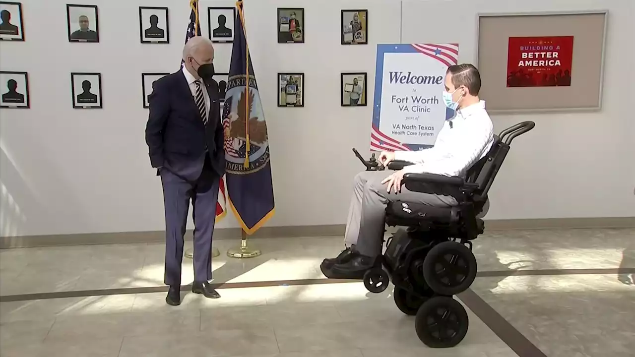 President Biden Visits With Fort Worth Veterans at VA Clinic