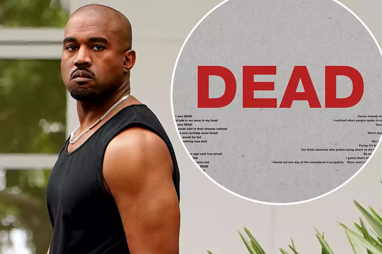 Kanye West writes bleak poem about being ‘dead’