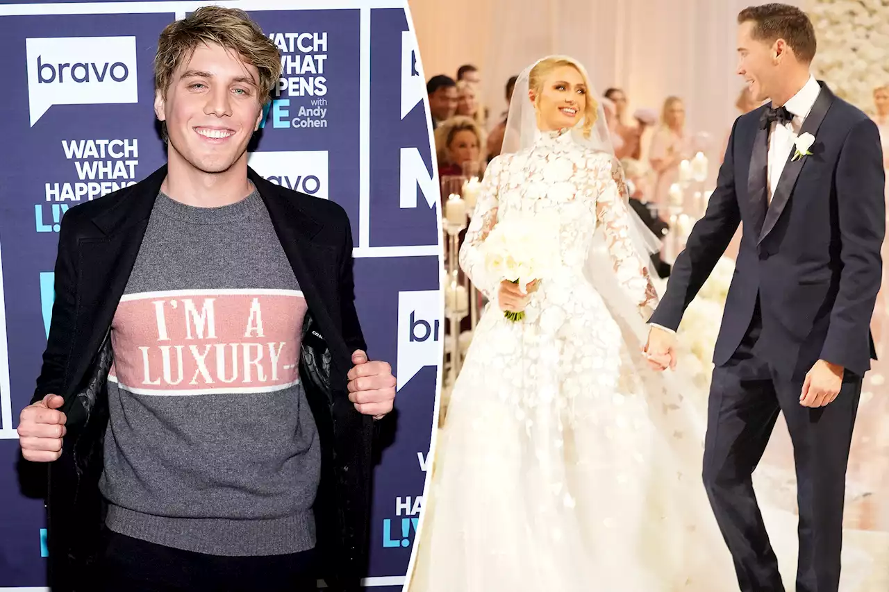 Lukas Gage says he’s ‘the worst’ for crashing Paris Hilton’s wedding