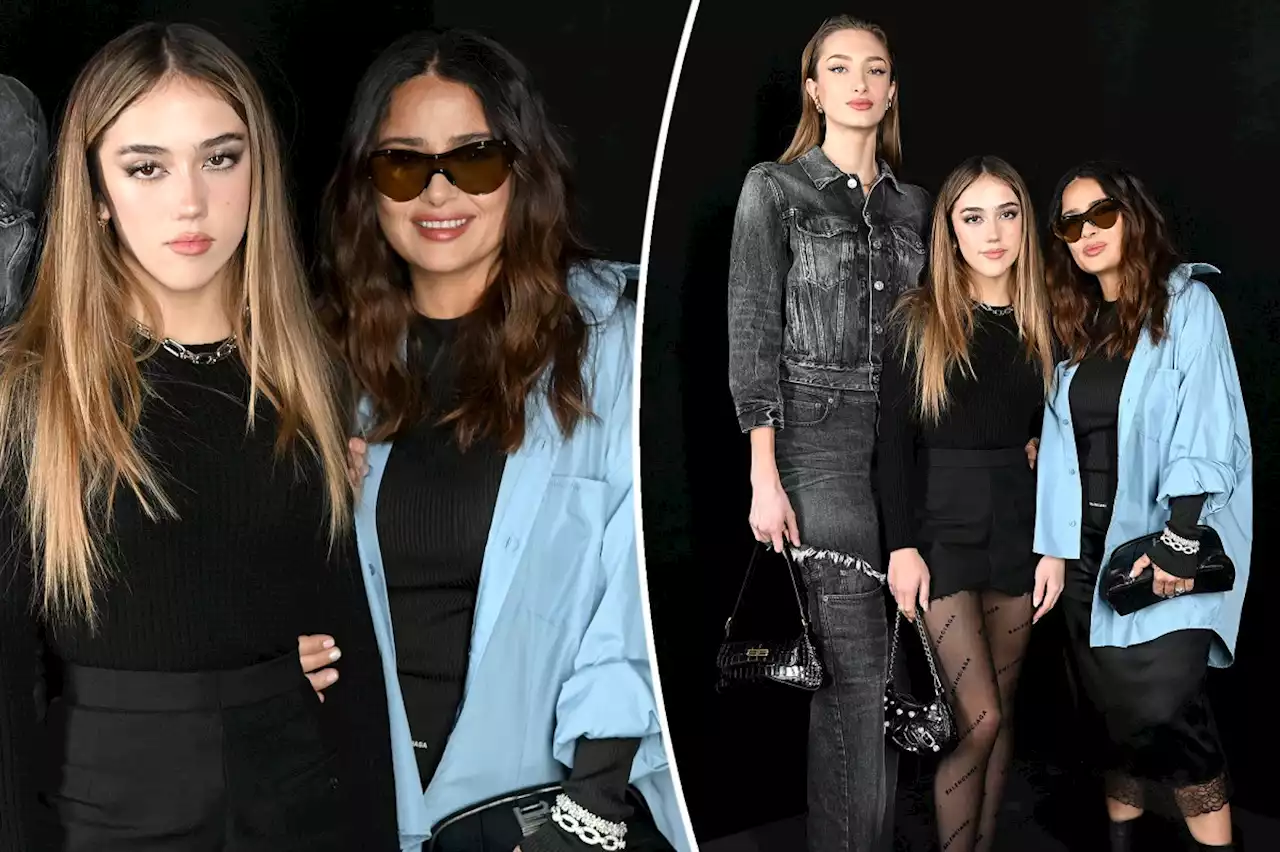 Salma Hayek takes mini-me daughter Valentina, 14, to Paris Fashion Week