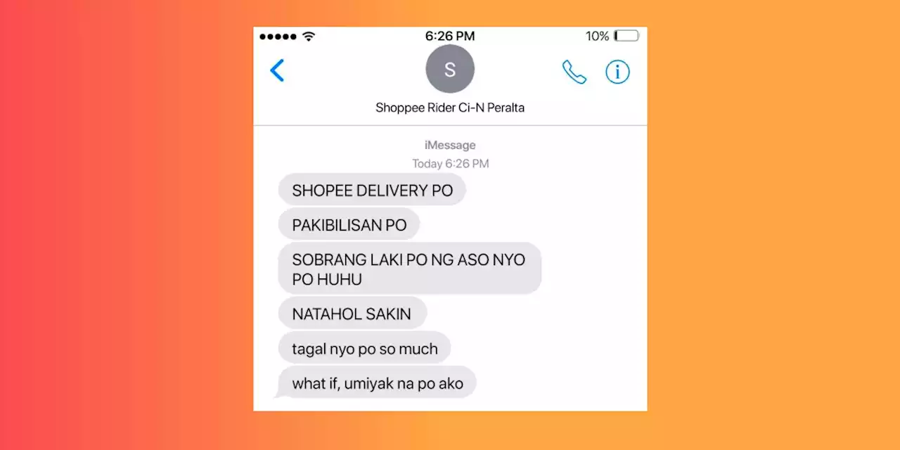 The story behind the viral 'what if, umiyak po ako?' delivery rider meme