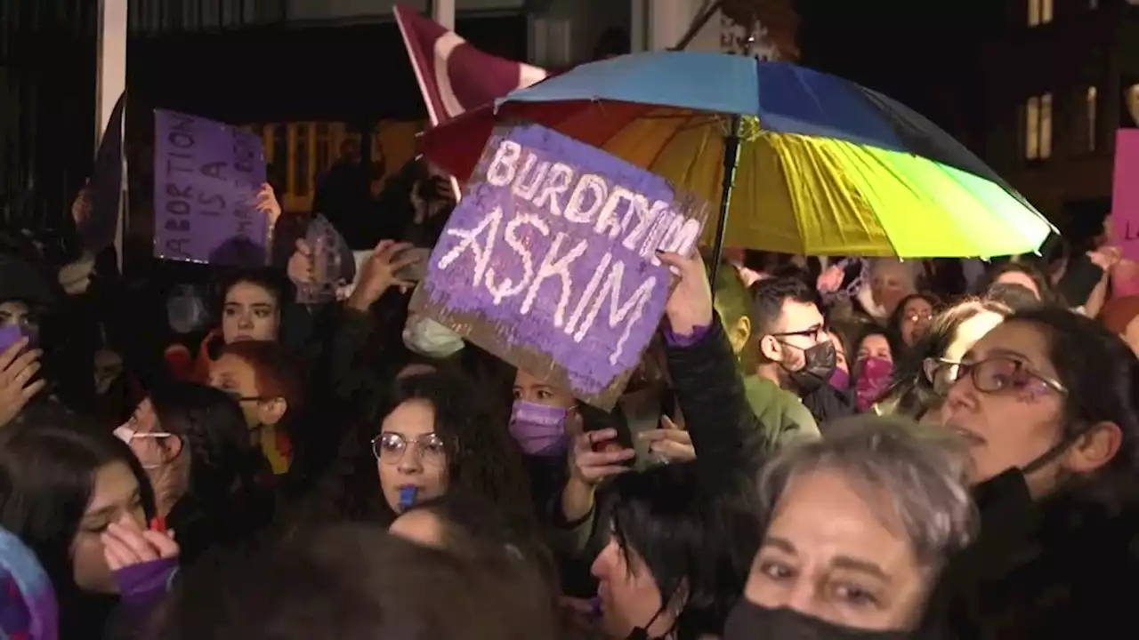 Turkish police clash with crowd gathering to mark Women's Day