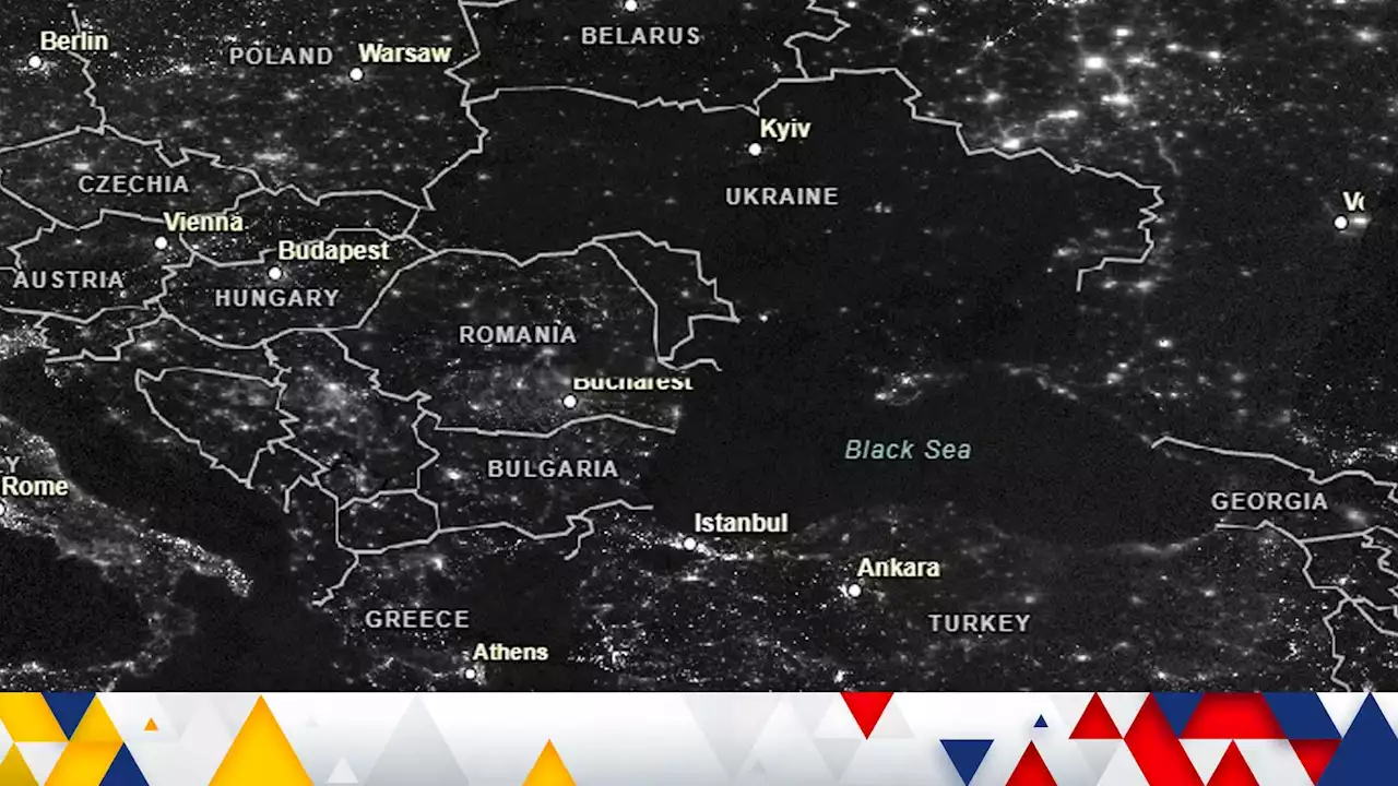 Ukraine goes dark: Satellite images show lights out in war-torn country