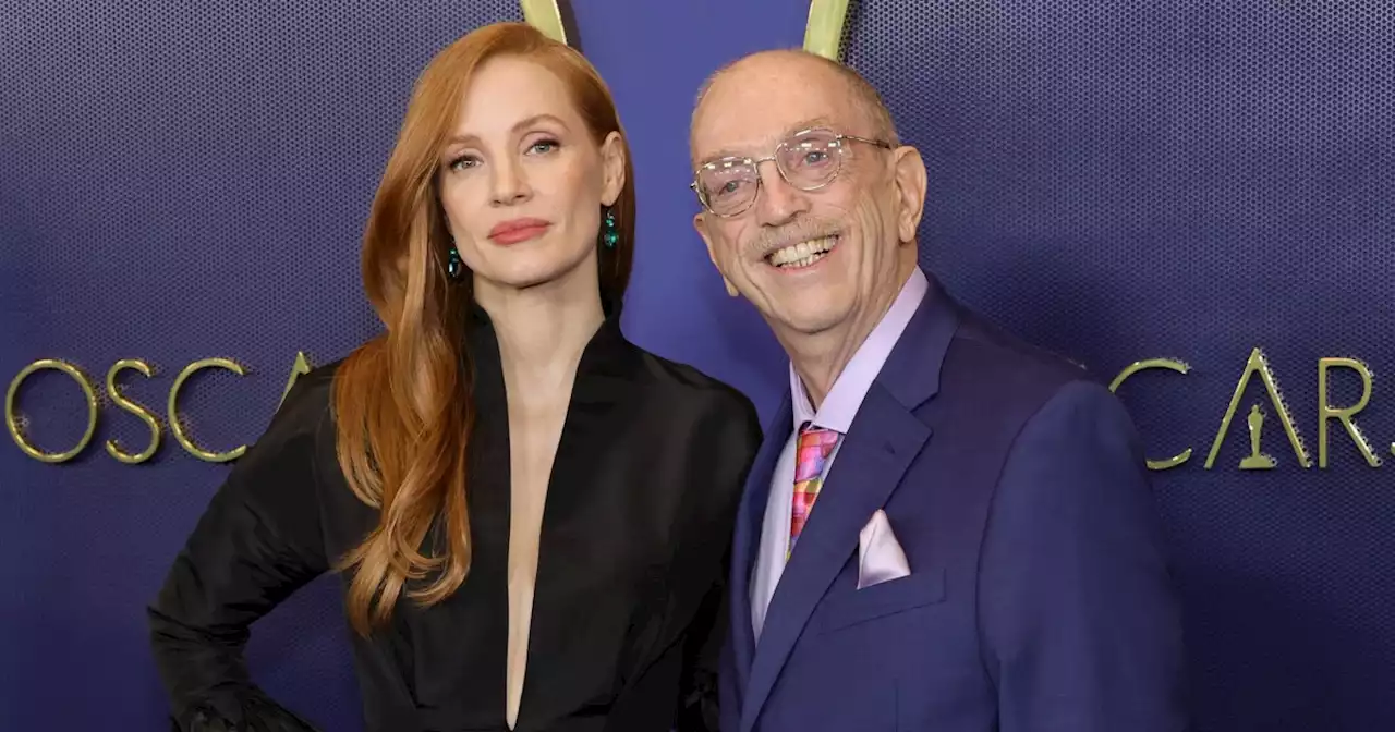 Jessica Chastain brings AIDS activist memorably interviewed by Tammy Faye Bakker to Oscar luncheon