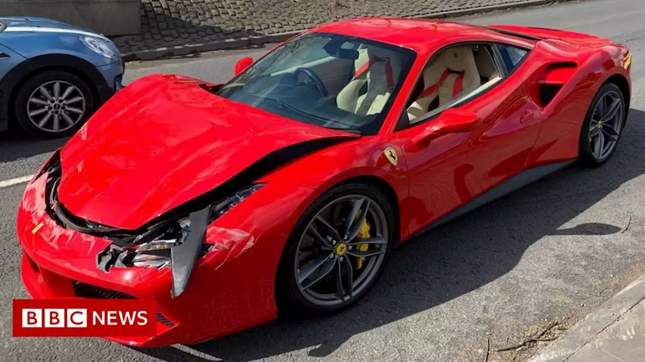 Derby driver crashes new Ferrari straight after buying it