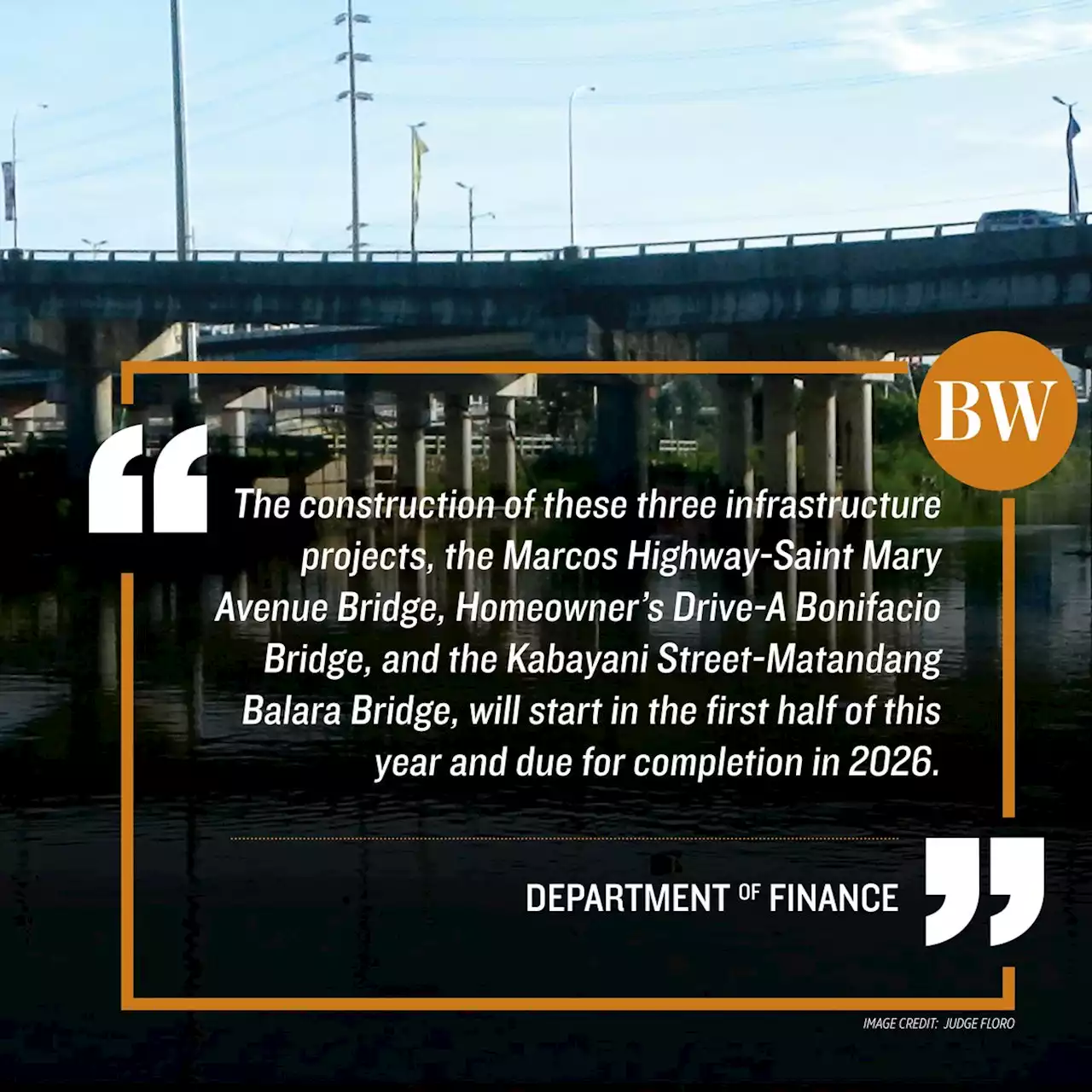 Construction of three ADB-funded Metro Manila bridges to start in first half - BusinessWorld Online