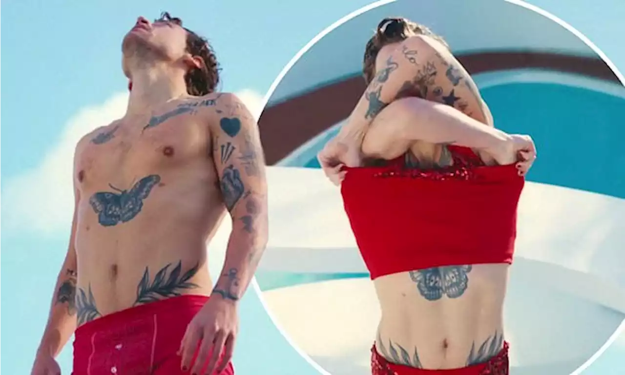 Harry Styles fans go WILD as singer strips down to his red underpants