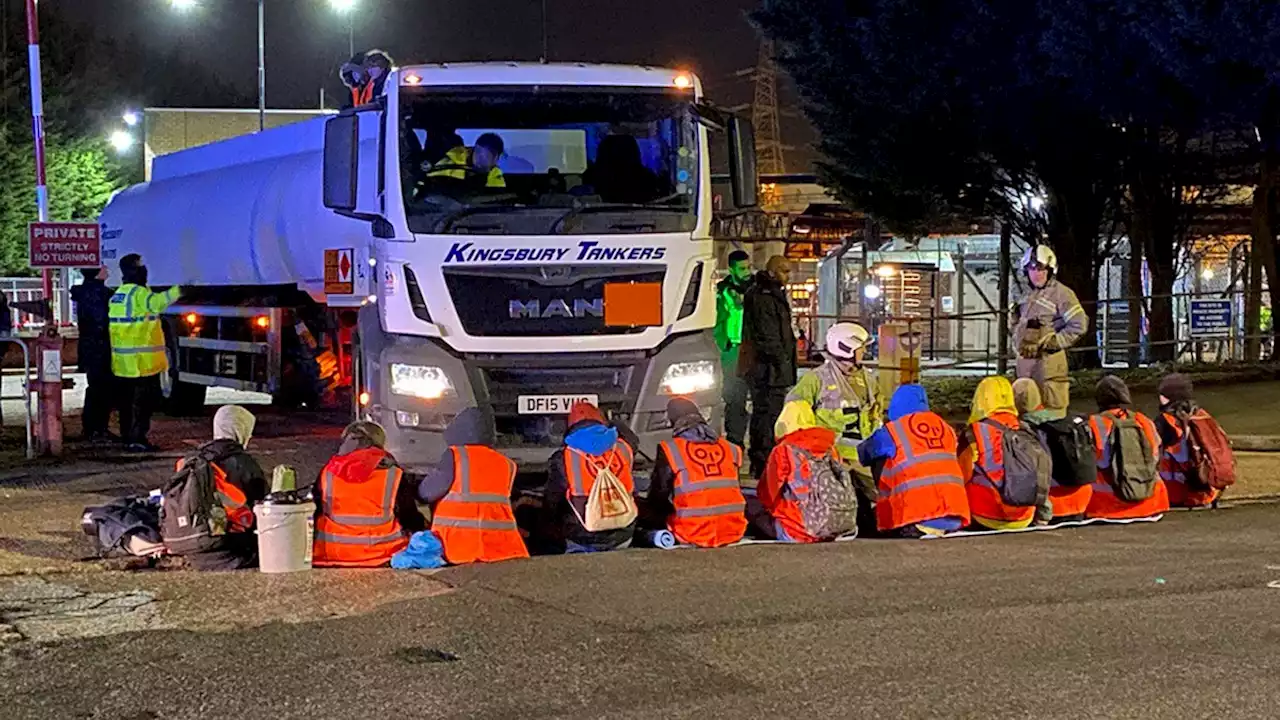 Arrests after eco-protesters block 10 major oil facilities across UK