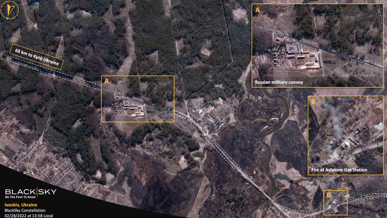 Seattle-based company's satellite images show damage done in Ukraine