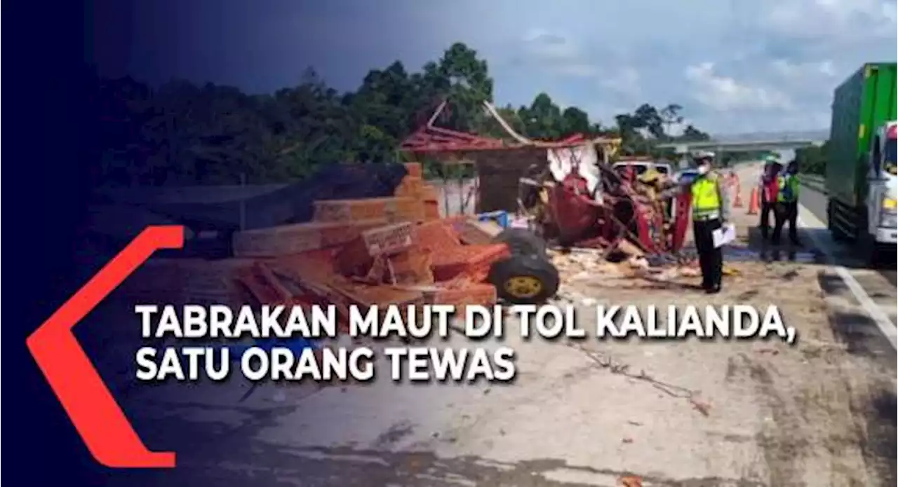 Dua Truk Tabrakan di Tol Kalianda, Satu Orang Tewas