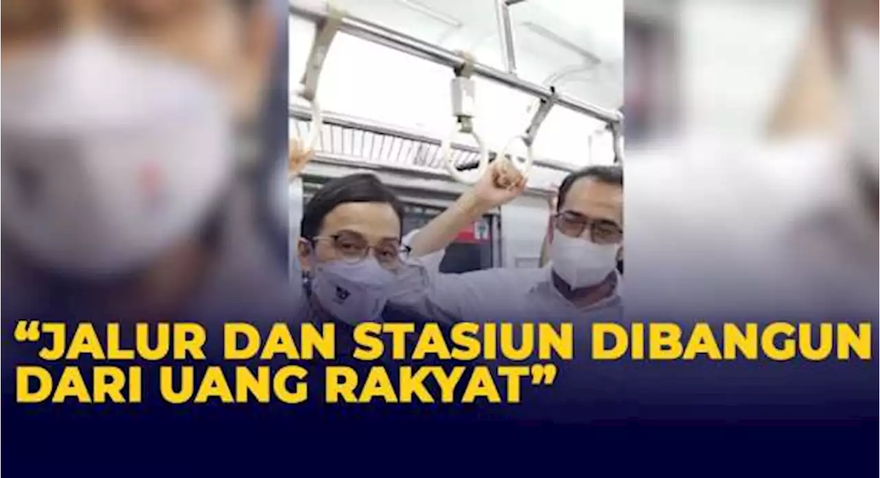 Momen Sri Mulyani Jajal Kereta yang Dibangun Pakai Uang Rakyat