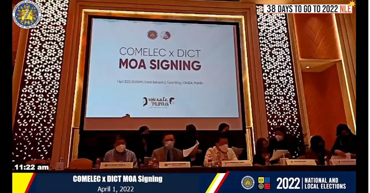 Comelec signs MOA with DICT for 2022 polls