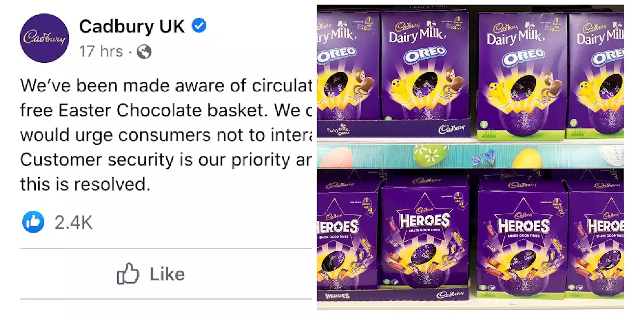 Cadbury warns customers of Easter egg scam doing the rounds