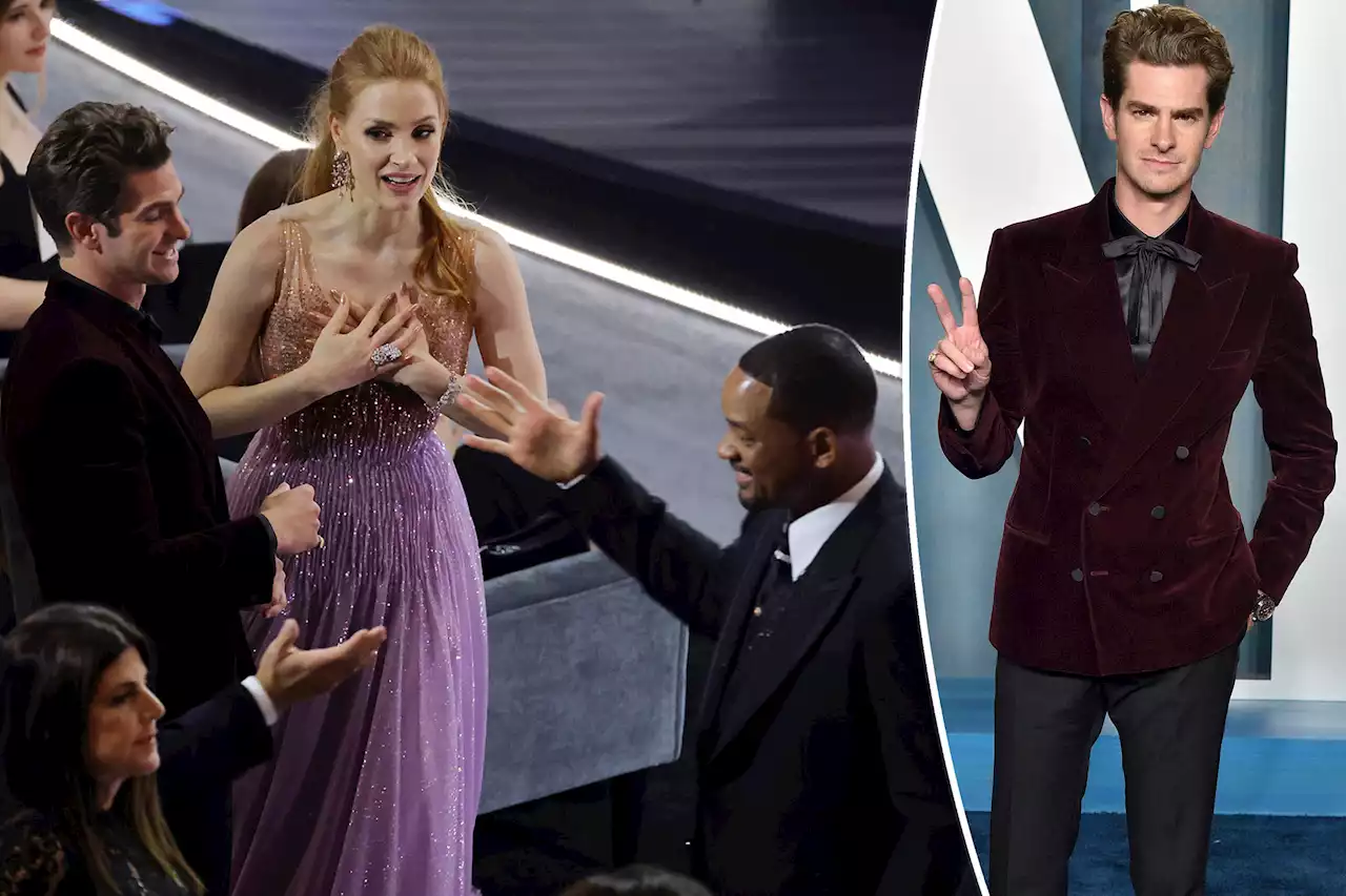 Andrew Garfield mimics Will Smith’s slap after Oscars 2022 in viral video