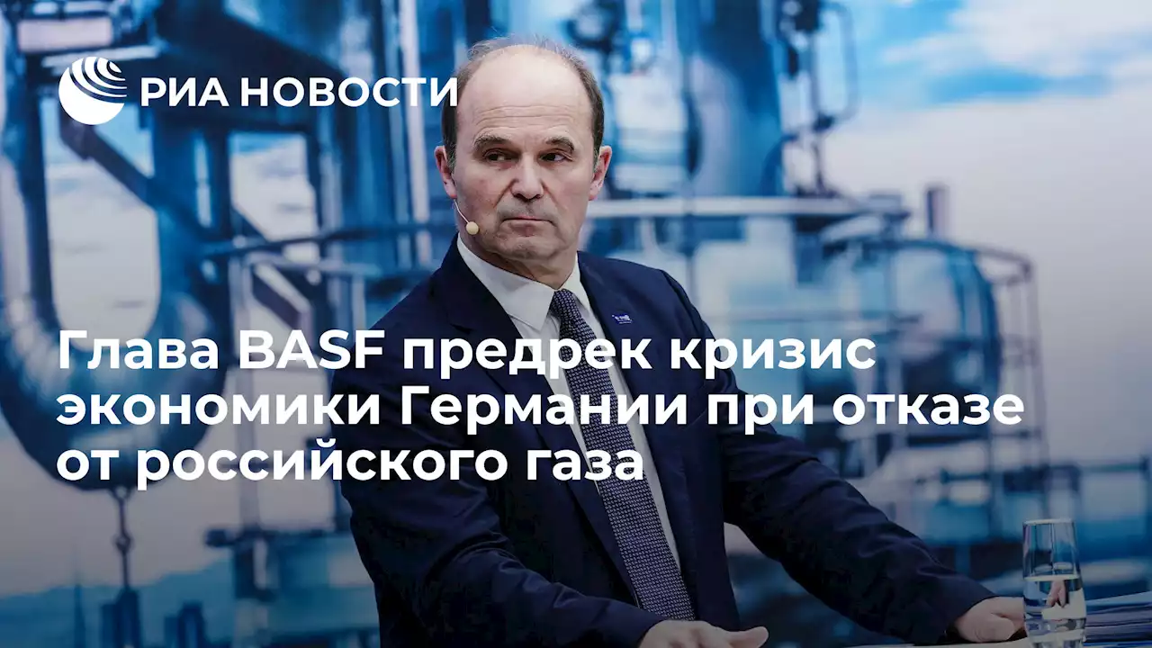 Глава BASF предрек кризис экономики Германии при отказе от российского газа