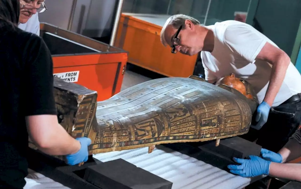 Egyptian Mummy Reunited with Intricate Nesting Coffins