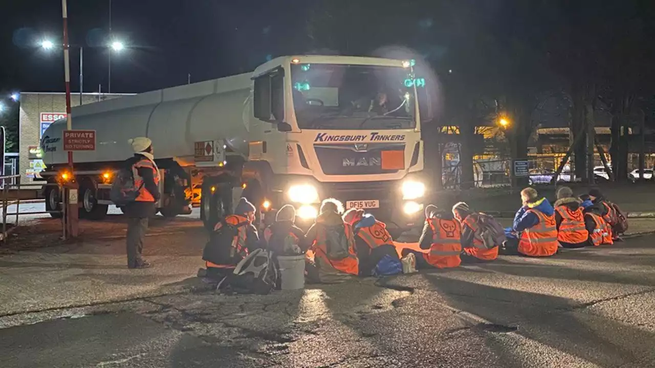 Just Stop Oil: At least six people arrested in Essex as protest group blocks key oil terminals