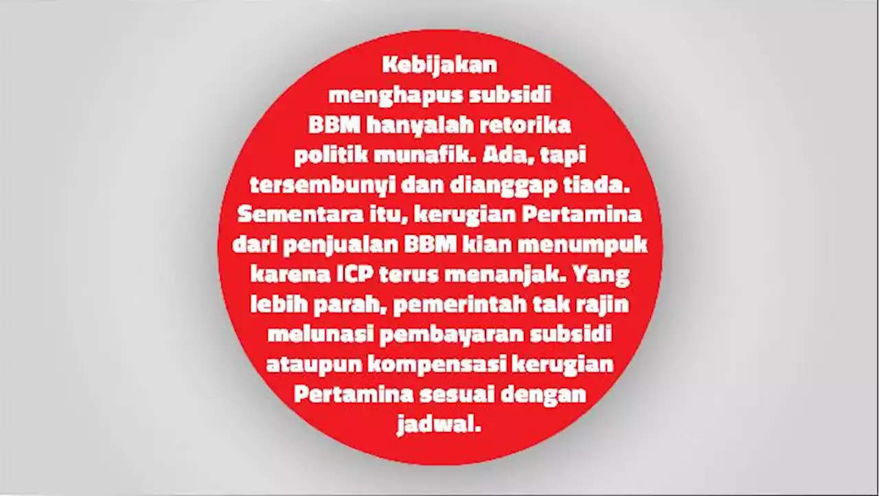 Bahaya Kebijakan Harga BBM Era Jokowi