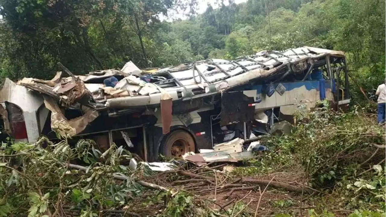 Un micro cayó por un precipicio en el sur de Brasil: murieron 10 personas y 21 resultaron heridas