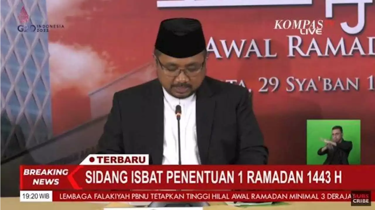 Pemerintah Tetapkan Awal Puasa Ramadhan Jatuh pada Minggu, 3 April 2022 - Tribunnews.com