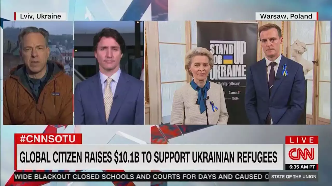 Trudeau and EU chief vow to take in Ukrainian refugees