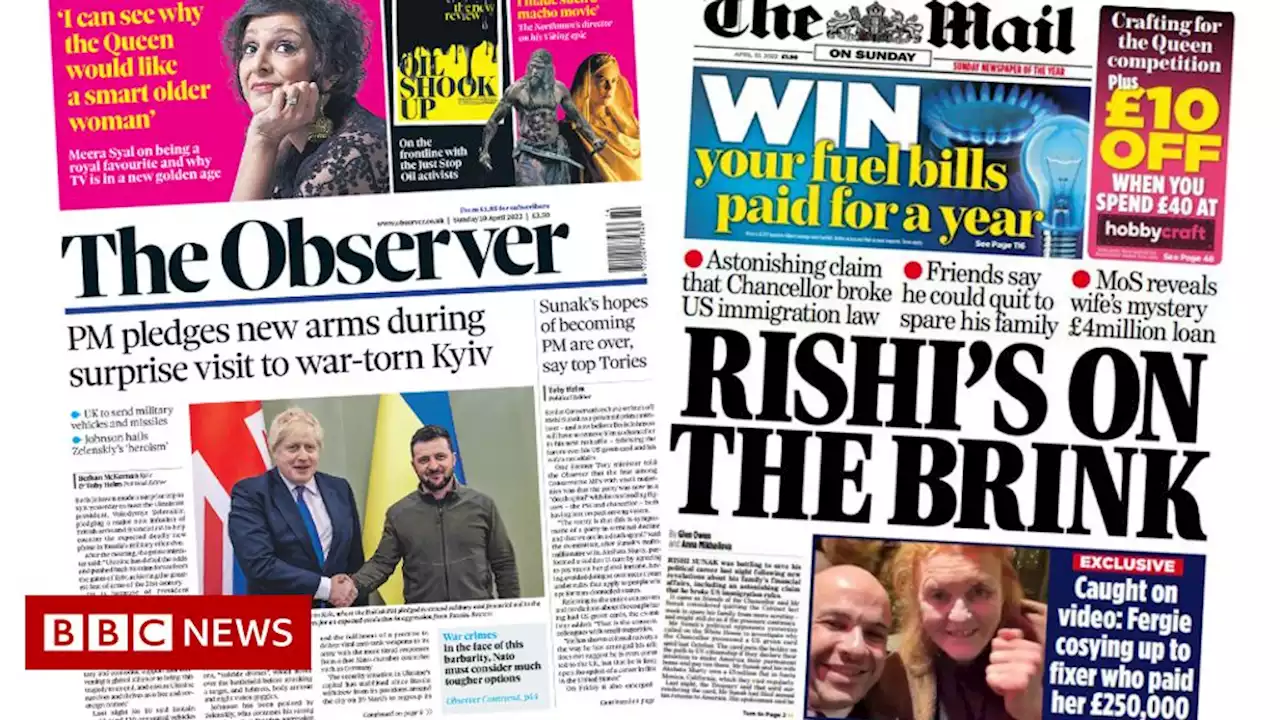 Newspaper headlines: PM visits war-torn Kyiv, and Sunak 'on the brink'