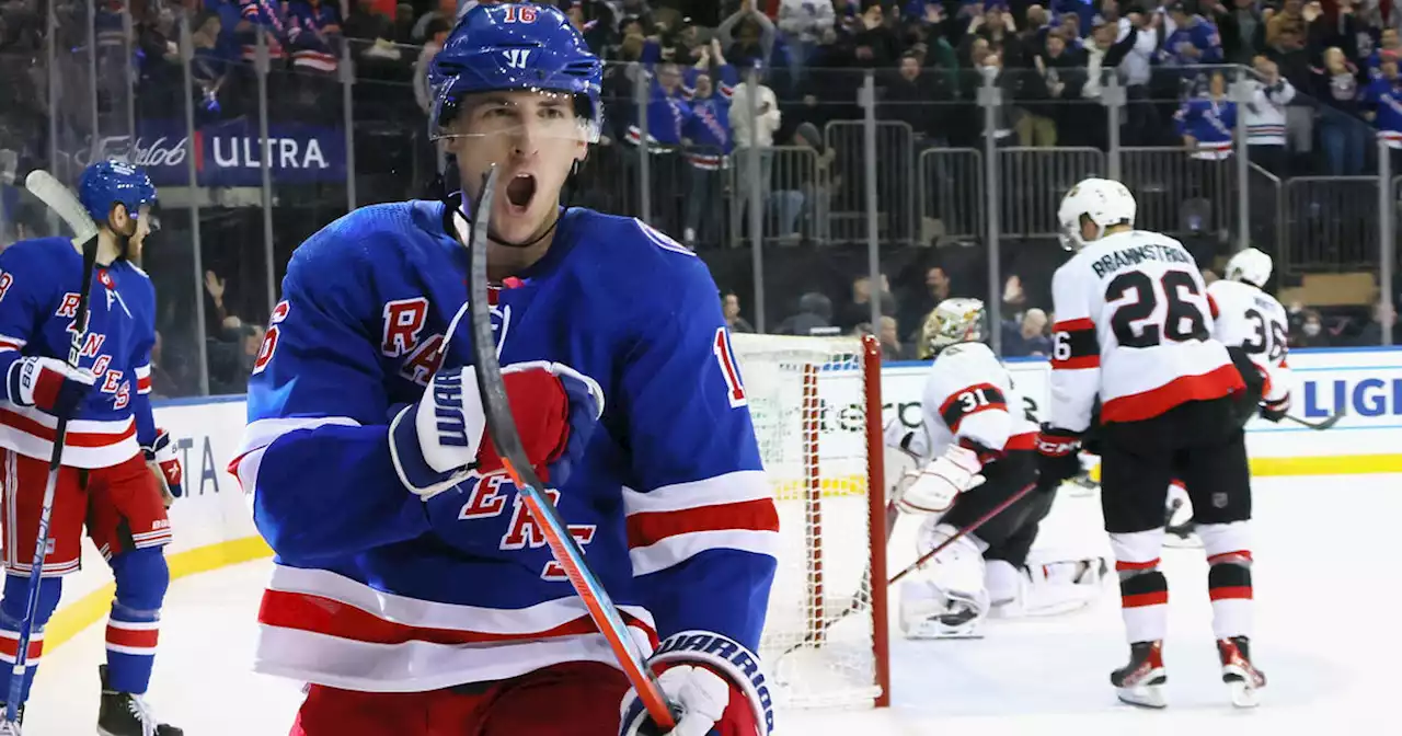 Chris Kreider now 1 away from 50, Rangers rip Sens and clinch playoff spot