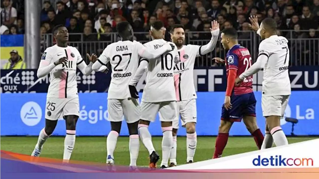 PSG Lumat Clermont 6-1, Neymar-Mbappe Hat-trick