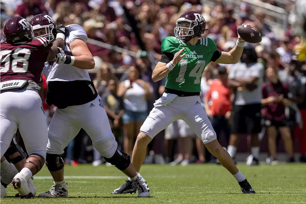 Stiff winds stymie Texas A&M’s quarterback competition