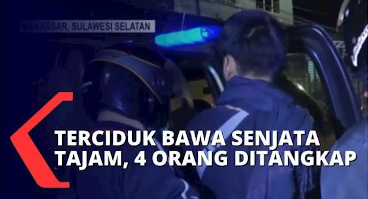 Maraknya Serangan Geng Motor, Polisi Ringkus 4 Pemuda di Tamalate yang Bawa Badik dan Parang