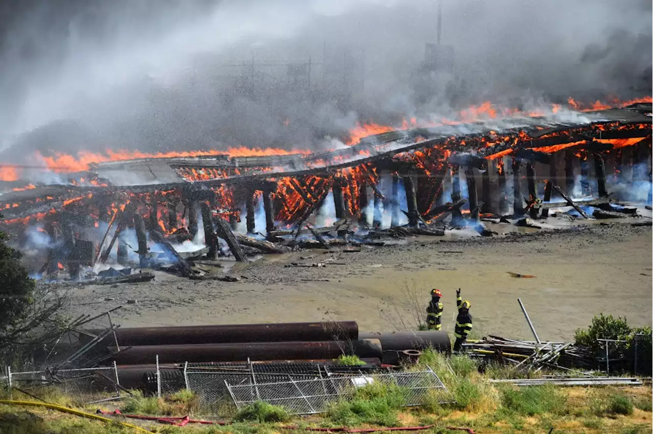 Port of Benicia fire ‘slowed considerably’; expected to burn throughout Sunday