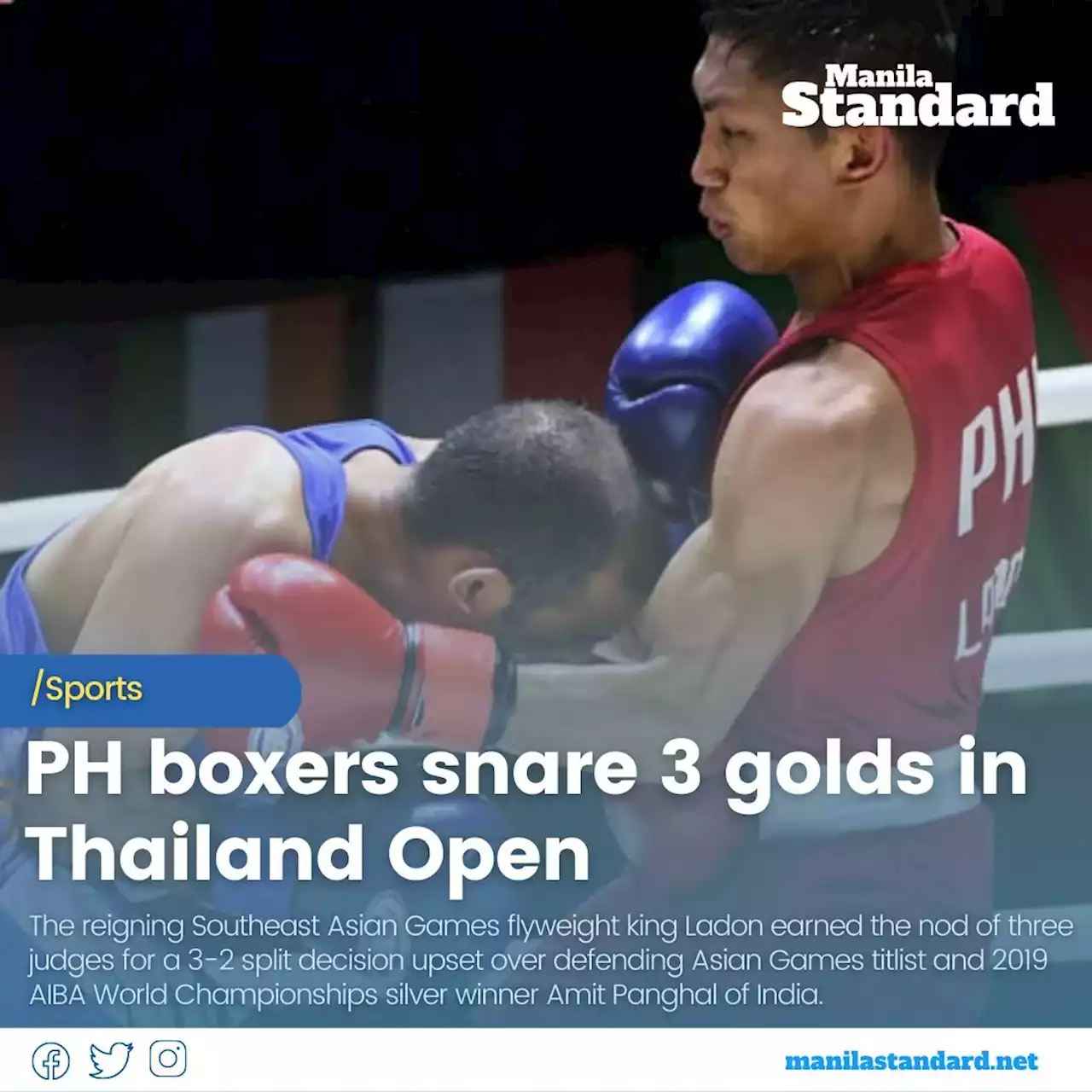 PH boxers snare 3 golds in Thailand Open