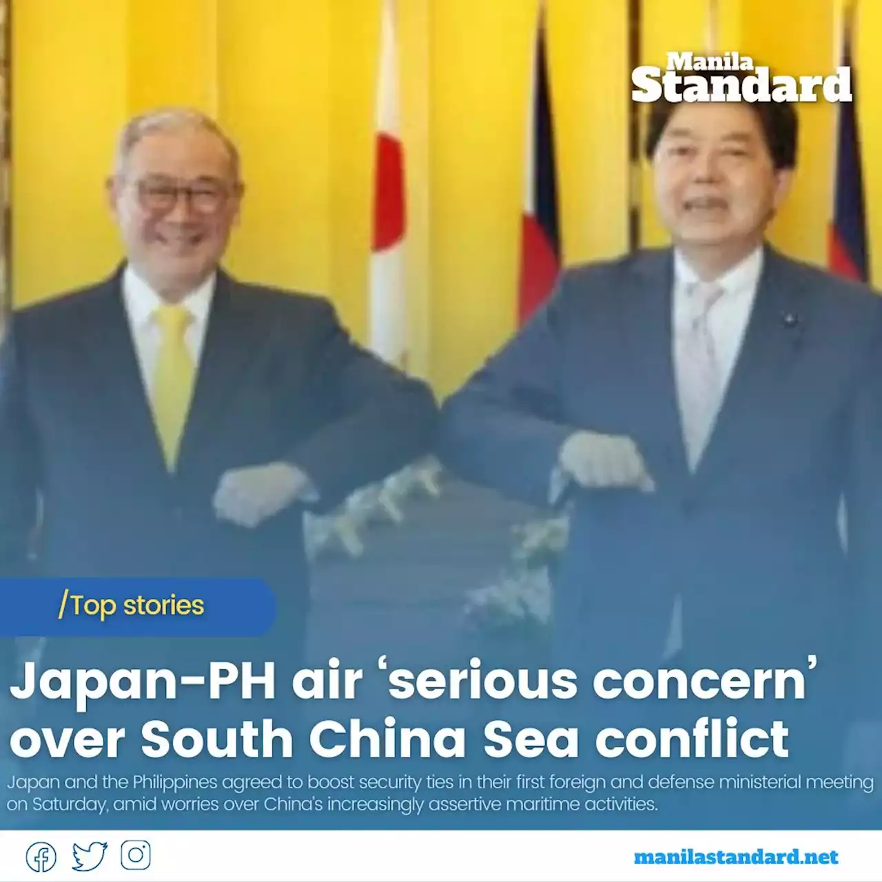 Japan-PH air ‘serious concern’ over South China Sea conflict