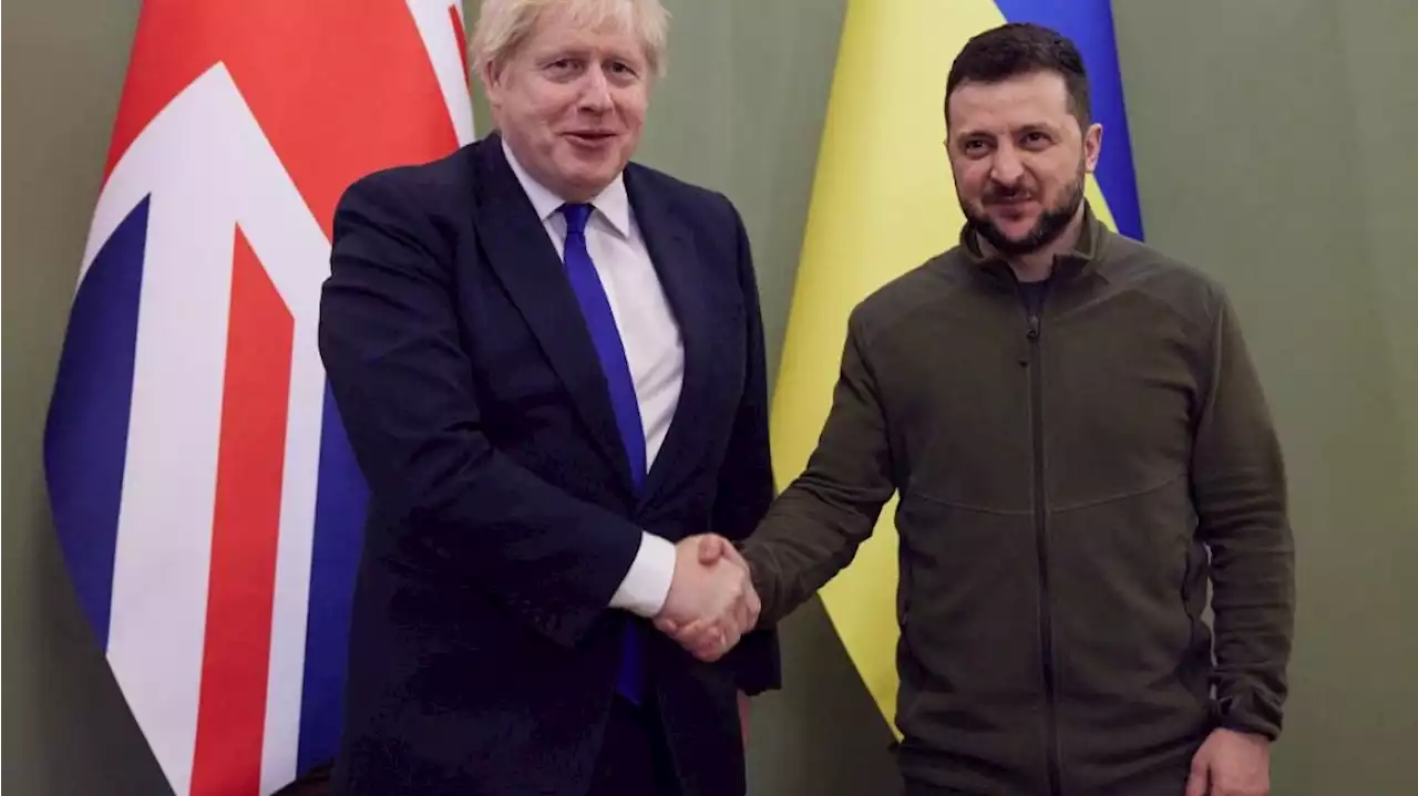 Boris Johnson, el primer líder en pisar Ucrania: reunión con Zelenski y desafió a Vladimir Putin