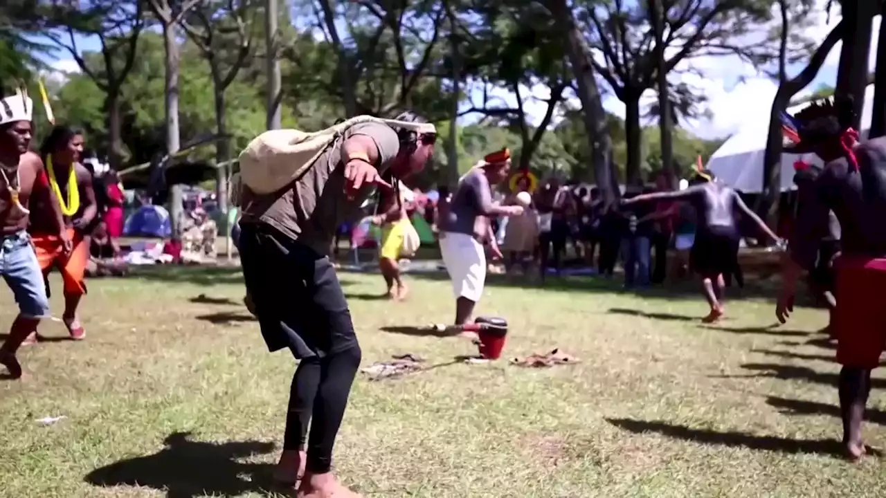 Indigenous protest camp erected in Brazilian capital to press land rights