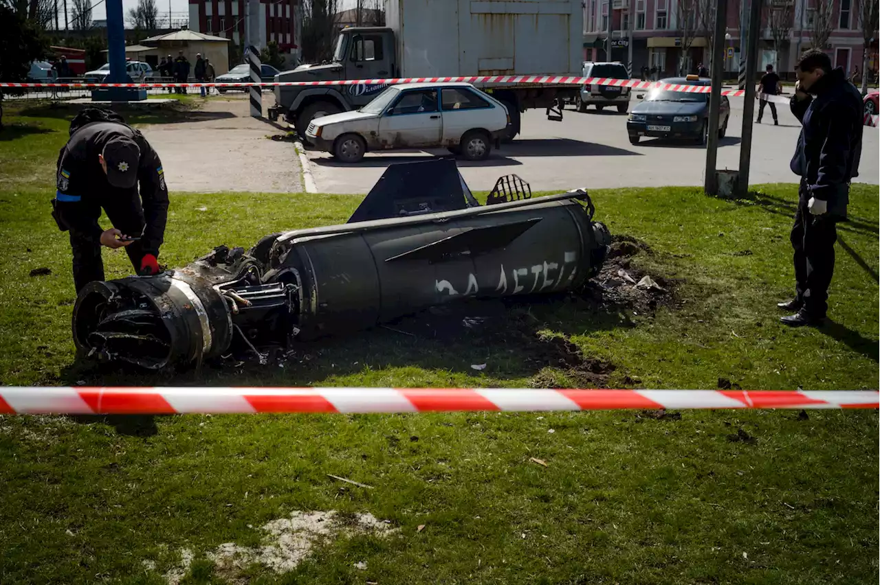 Message on missile at Ukraine train station is part of a long history