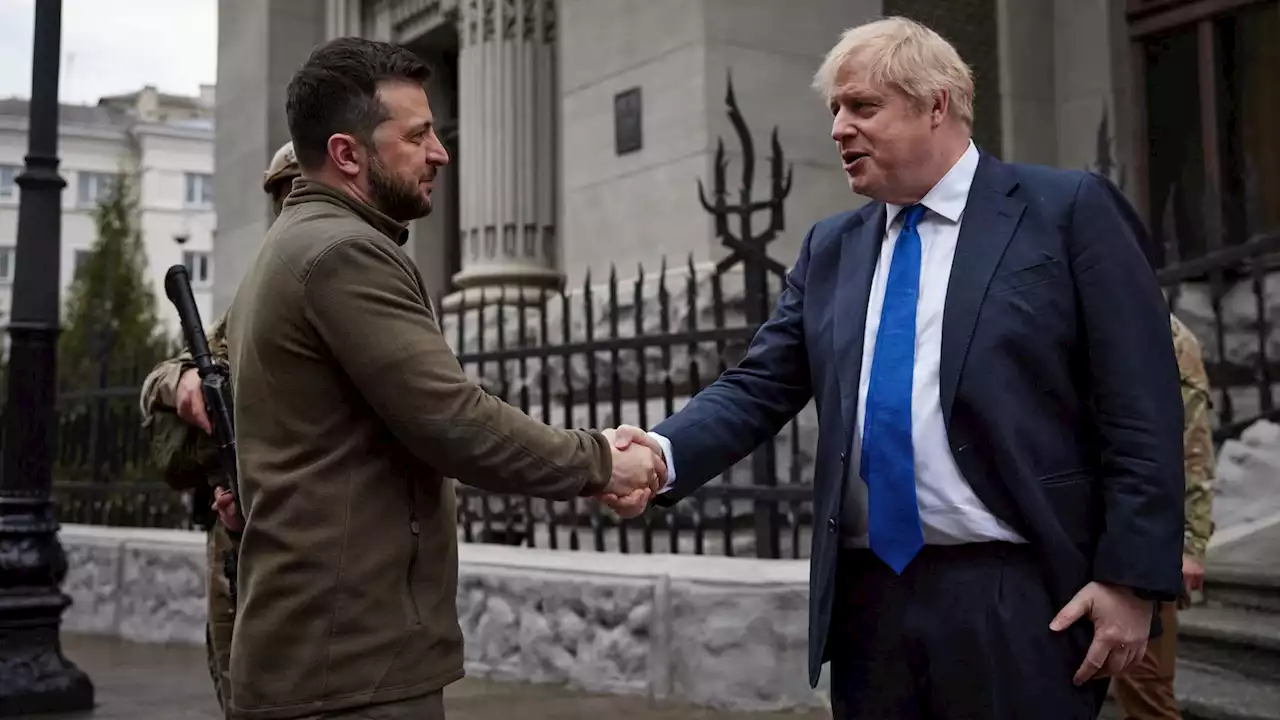 Zelensky praises Boris Johnson’s support on sanctions, aid after surprise visit