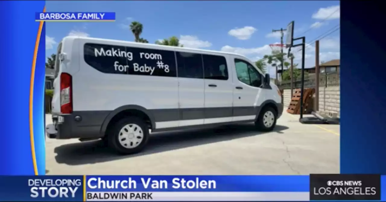 Local family seeking help in locating stolen church van used to transport eight children