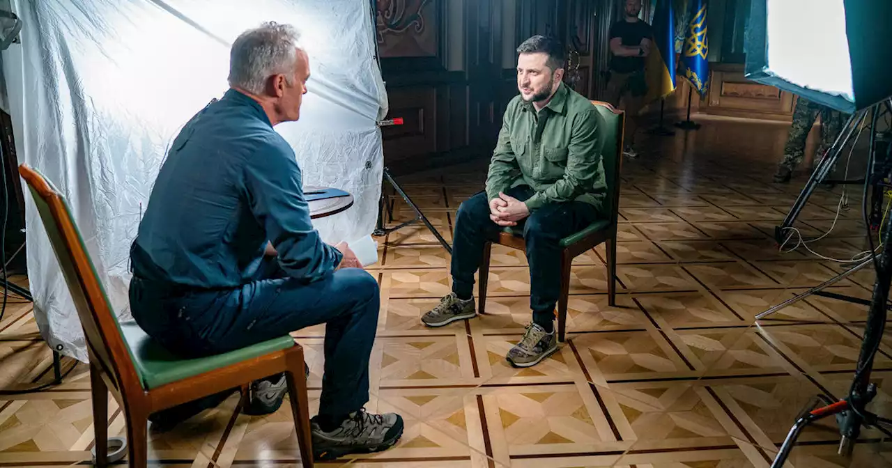 The wartime president: Ukrainian President Volodymyr Zelenskyy speaks with Scott Pelley in Kyiv