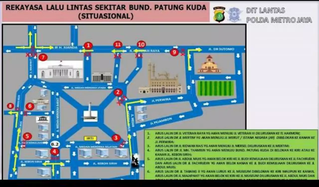 Arus Lalin di Sekitar Istana Negara Tetap Dialihkan Meski Demo Pindah ke DPR, Ini Titiknya