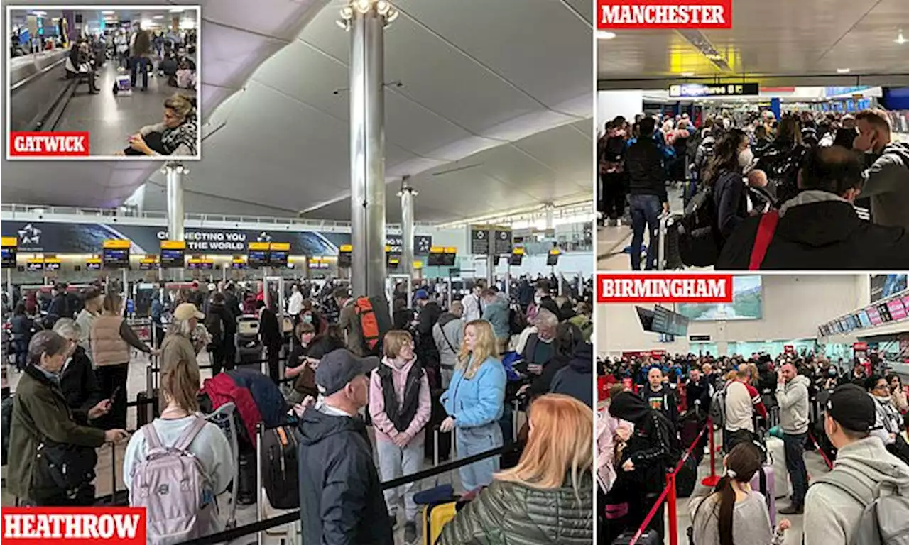 Queue chaos at airports again today as Easter getaway mayhem continues