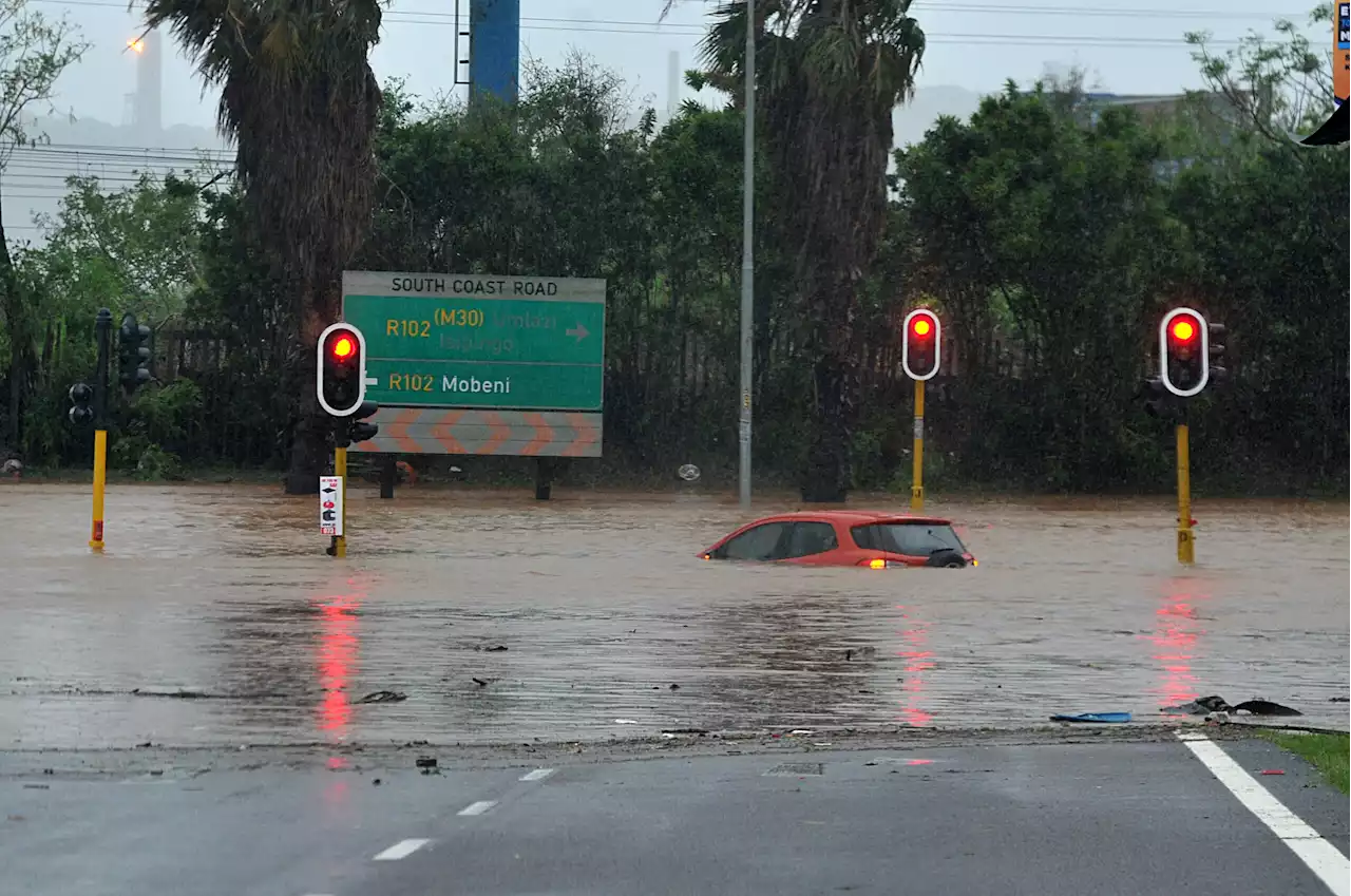 Floods in KZN leave two people dead as rains continue