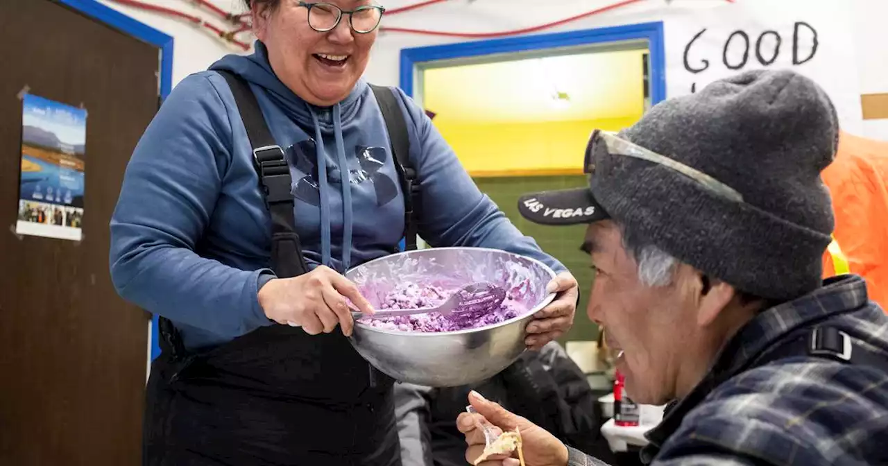 Moose soup, beaver hats and a warm welcome: Ambler residents greet the Kobuk 440 mushers