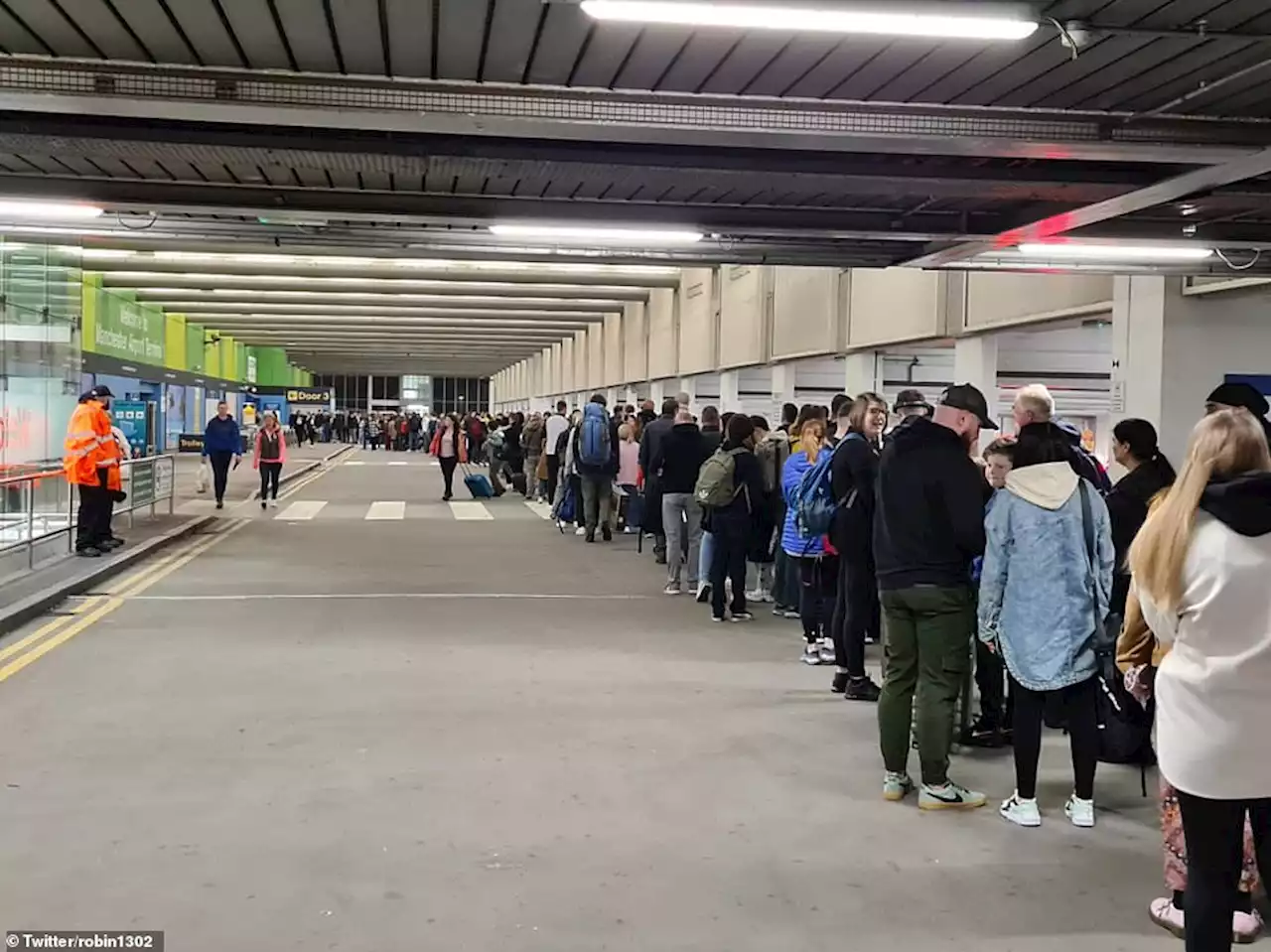 Queues stretch into car park at Manchester Airport as chaos continues