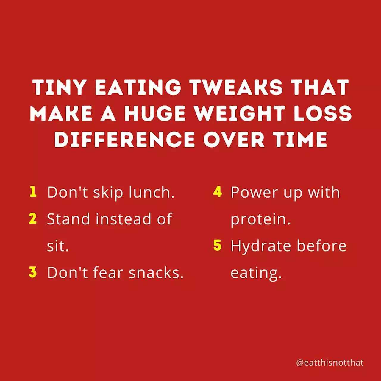 Tiny Eating Tweaks That Make a Huge Weight Loss Difference Over Time — Eat This Not That