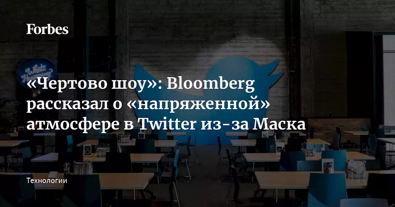 «Чертово шоу»: Bloomberg рассказал о «напряженной» атмосфере в Twitter из-за Маска