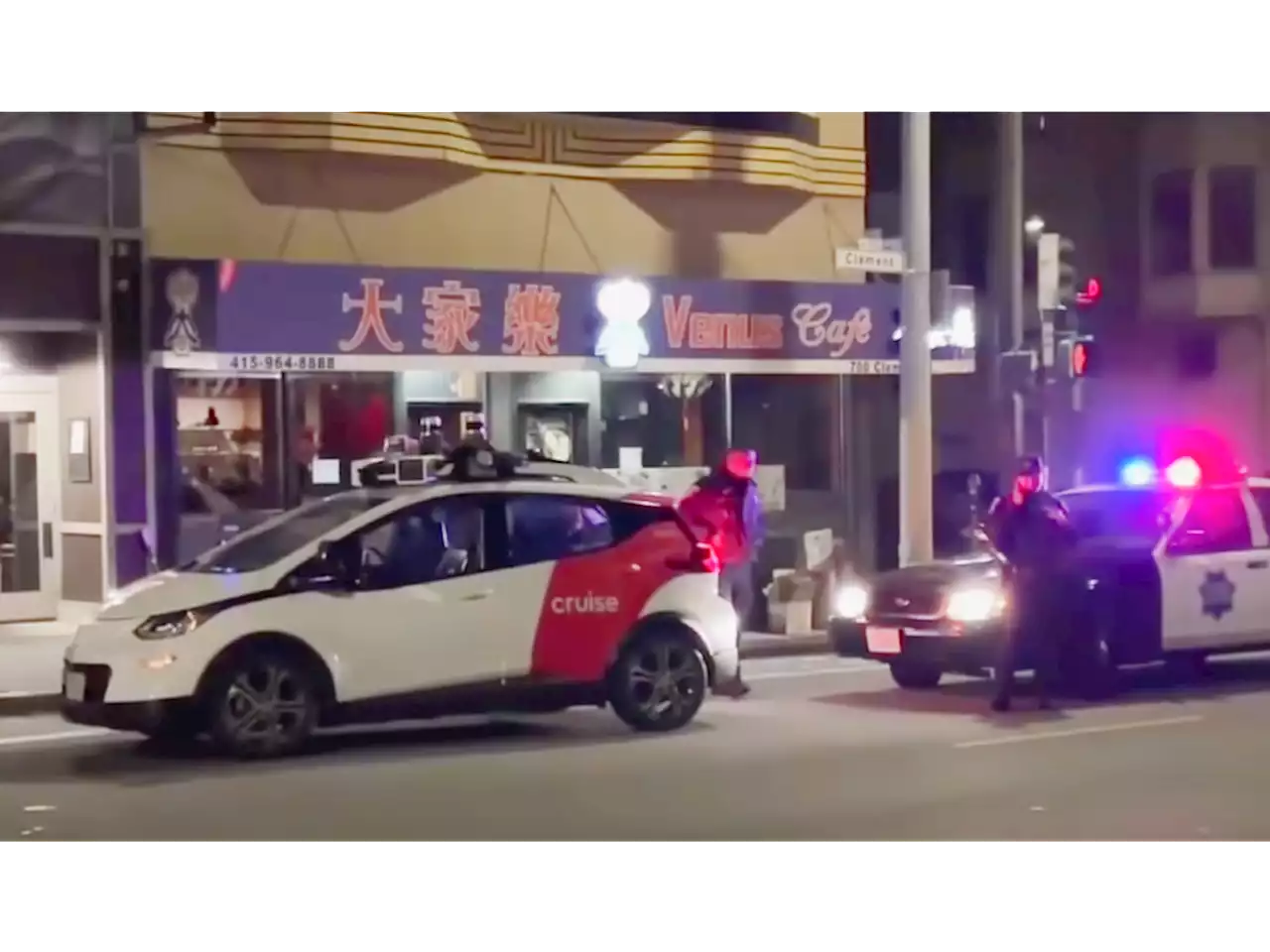 'Ain't nobody in it': Video shows driverless car being pulled over by police in California