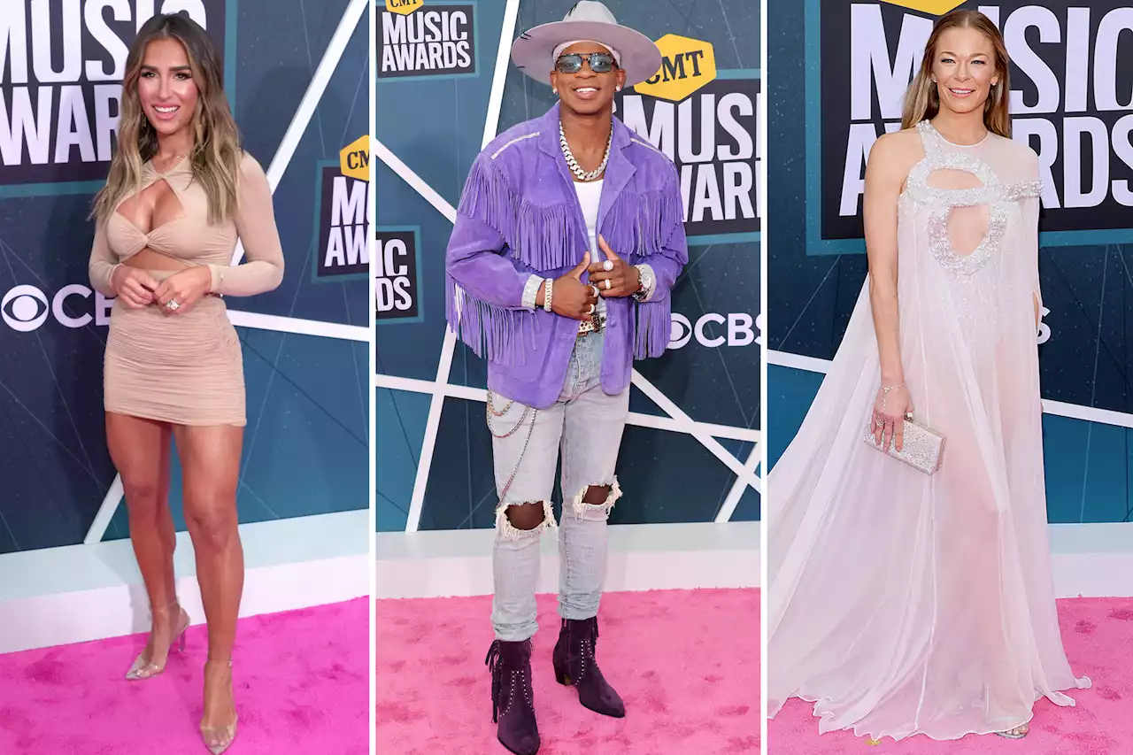 Country stars shine on the CMT Music Awards 2022 pink carpet