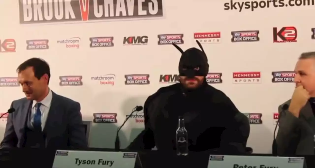 Fury had tailor make bespoke suit for Klitschko event, only to arrive as Batman