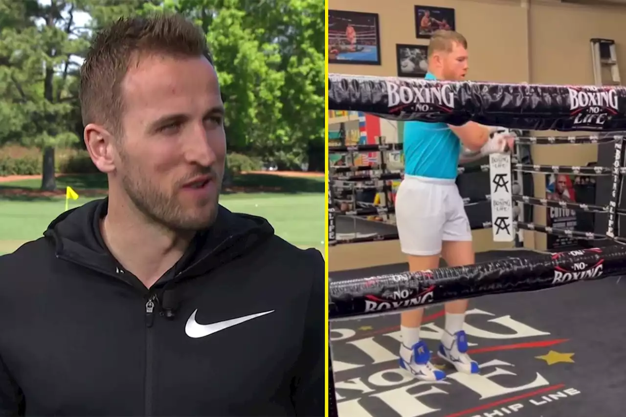 Harry Kane attends the Masters, while Canelo Alvarez watches on his phone in gym